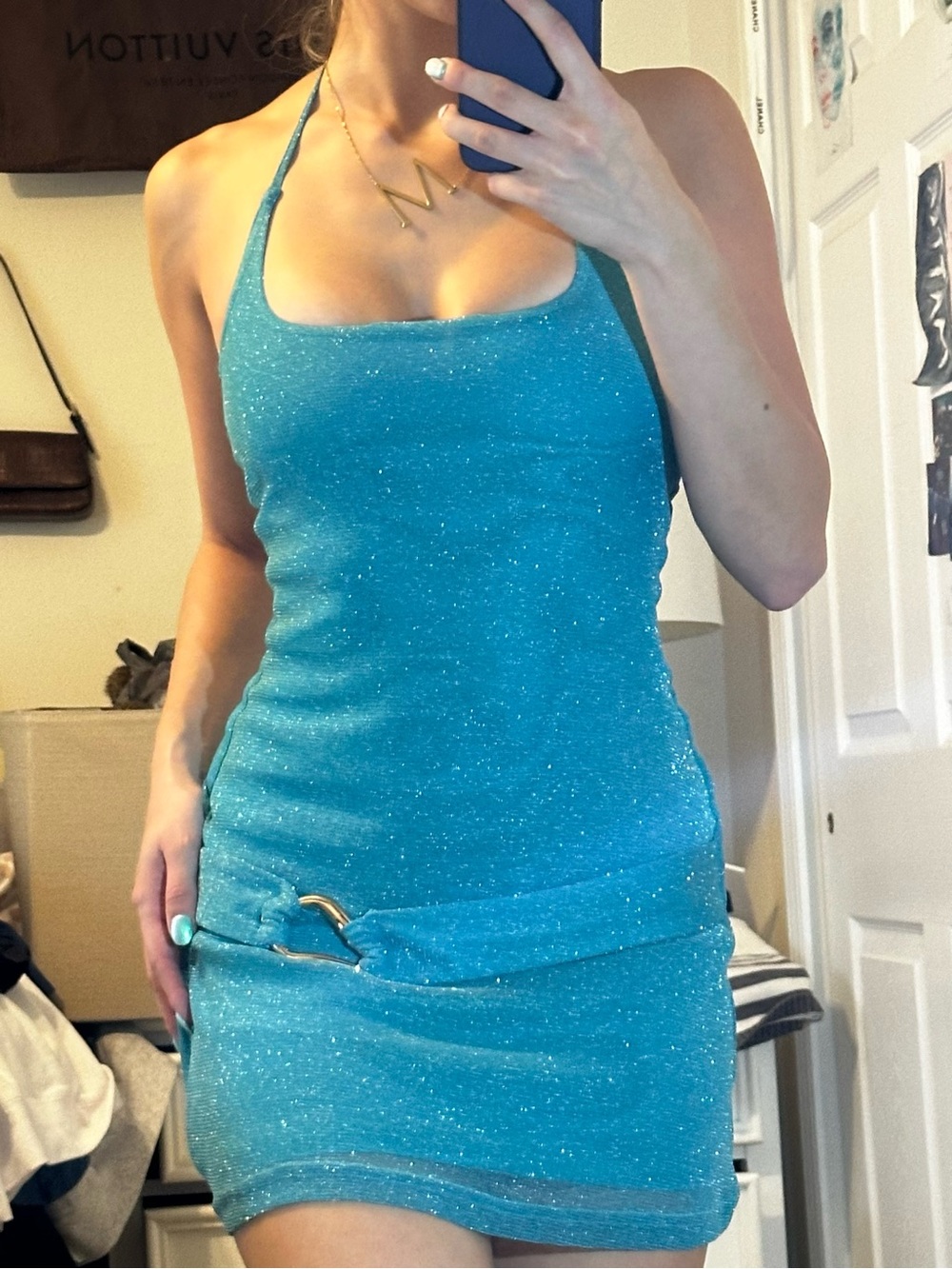 Princess Polly Armonia Mini Teal Dress